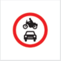 Sign: No motor vehicles