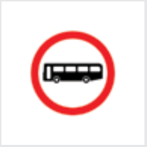 Sign: No vehicles (buses) of more than 12 seats