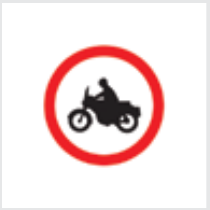Sign: No motorcycles