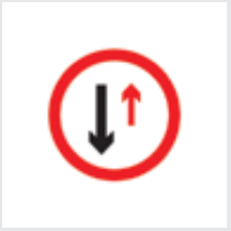 Sign: Give priority to oncoming traffic