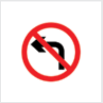 Sign: No left turn