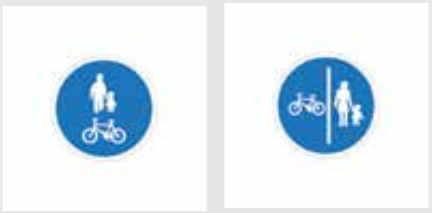 Sign: Shared track for pedestrians and bicycles