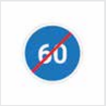 Sign: End of minimum speed restriction