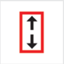 Sign: Effective on each side of sign