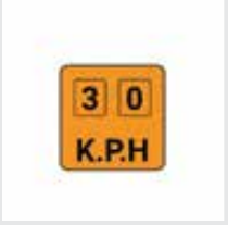 Sign: Speed at roadwork