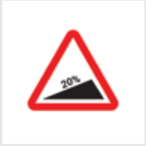 Sign: Steep hill uphill